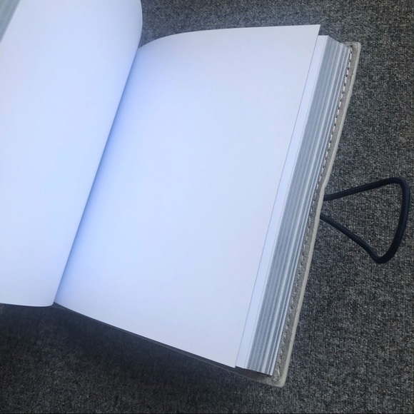 Anthropologie leather-bound journal CREAM/GOLD - Picture 4 of 4